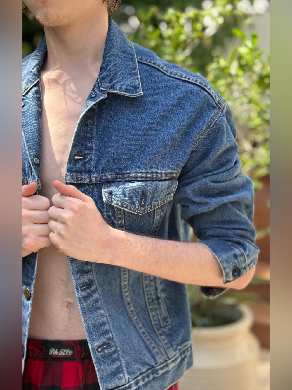 Vintage Levi’s Made in USA Denim Trucker Jacket Size S 80s Blue Jean Jacket